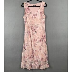 Believe Dress Womens 12 Floral Sleeveless Lined Midi Romantic Spring Pullover